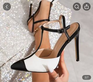 Zapatos bicolor blanco-negro