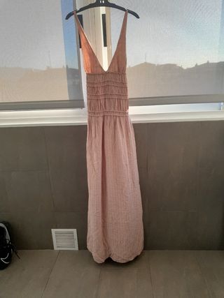 Vestido Zara rosa - largo