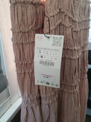 Vestido Zara rosa - largo