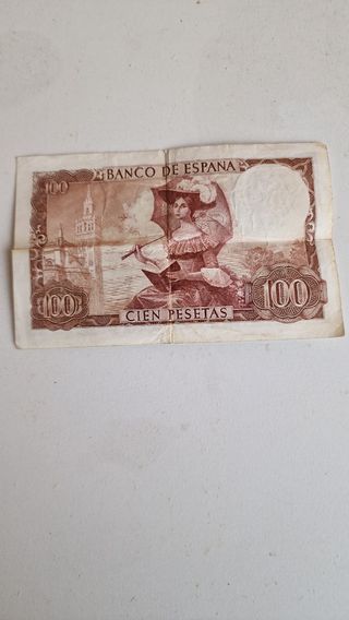 Billete 100 pesetas España 1965