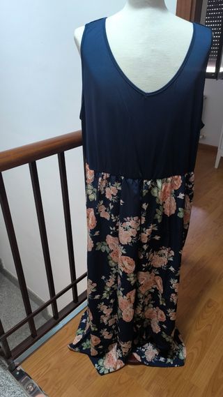 Mono largo azul floral 5 XL(56)
