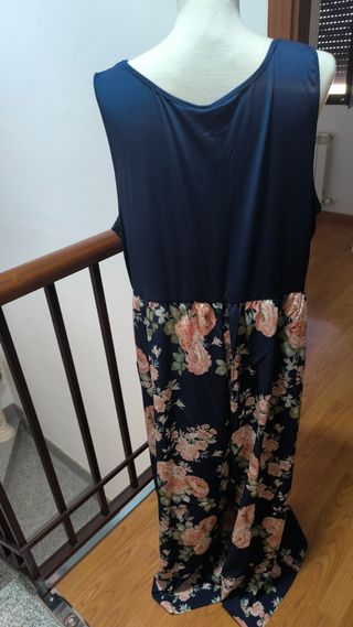 Mono largo azul floral 5 XL(56)