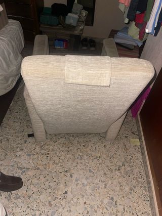 Sofá reclinable beige