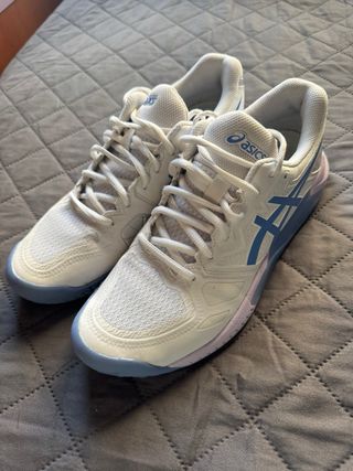Zapatillas Asics Gel Challenger Blancas y Azules