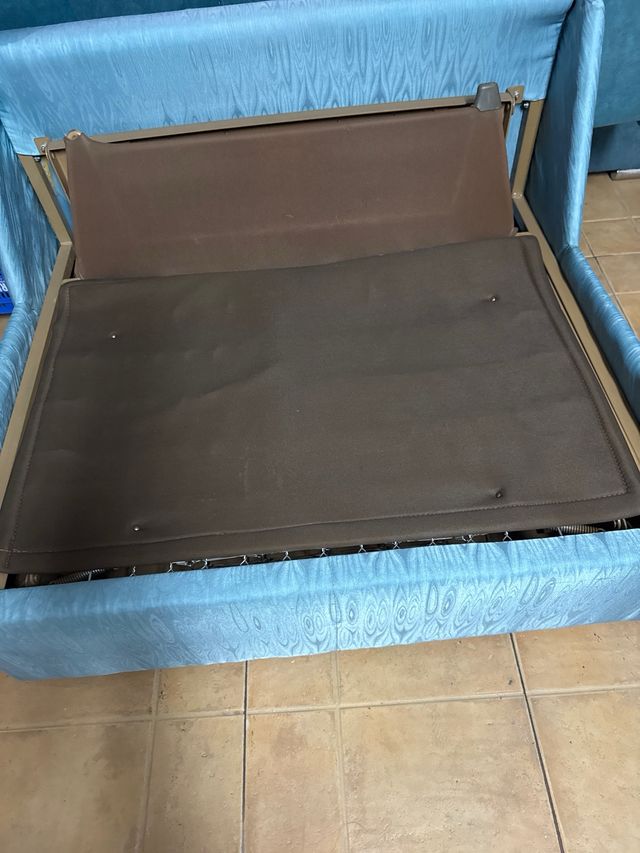 Sofá cama azul - 2 plazas