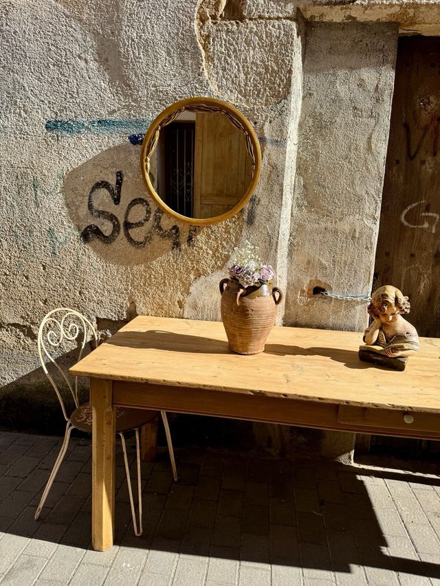 Gran Mesa antigua rústica de masía  - 232x82