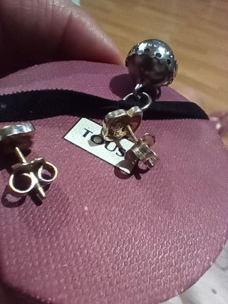 Pendientes Tous plata rosa