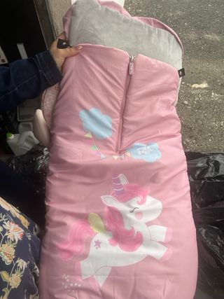 Saco silla bebé unicornio rosa