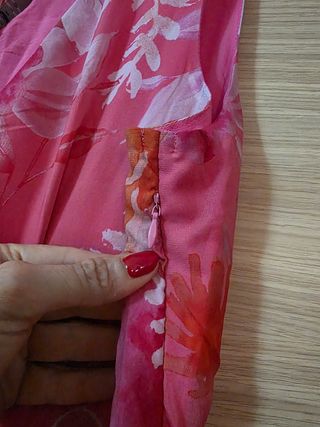 Maxi abito floreale rosa