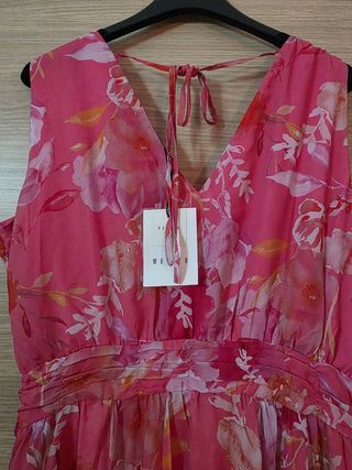 Maxi abito floreale rosa