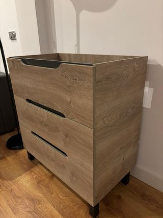 Mueble baño 3 cajones 80cm
