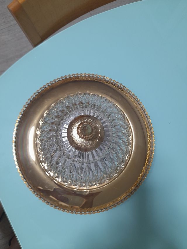 Plafón techo vintage dorado