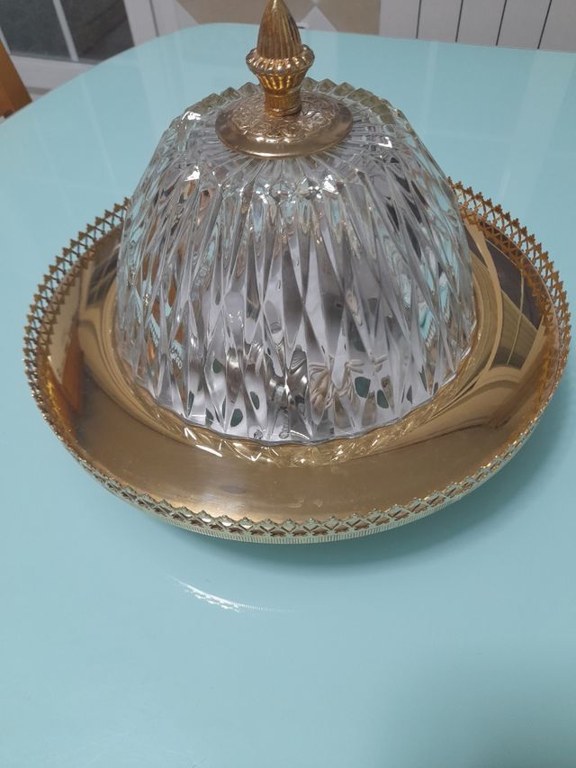 Plafón techo vintage dorado