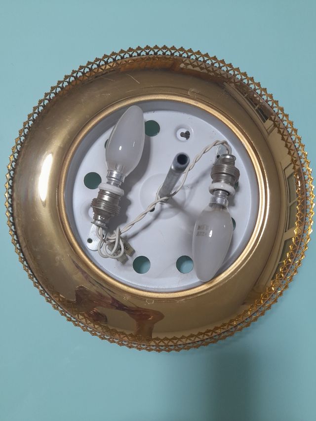 Plafón techo vintage dorado