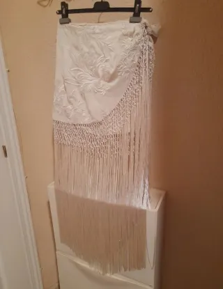 Falda Bordada con flecos S/M