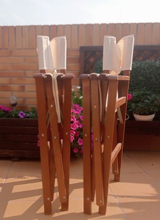 2 Sillas director ALTUR madera y loneta