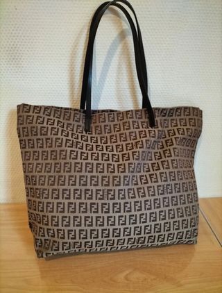 Borsa Fendi - Tote Bag Beige/Marrone