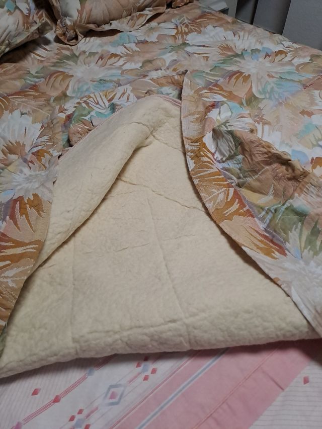 Colcha bouti estampada beige