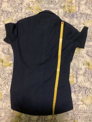 Camicia Uomo Slim Maniche Corte Blu