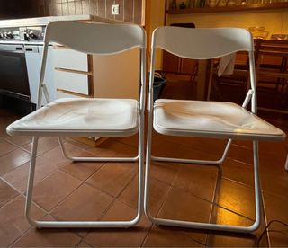 2 Sillas Plegables Blancas