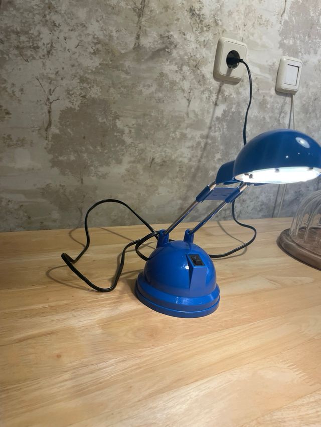 Lámpara escritorio azul - Metal/Plástico