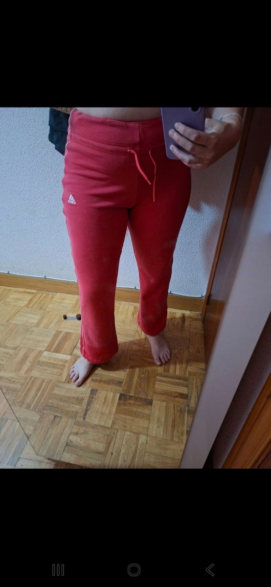 Pantalones Adidas vintage rojos