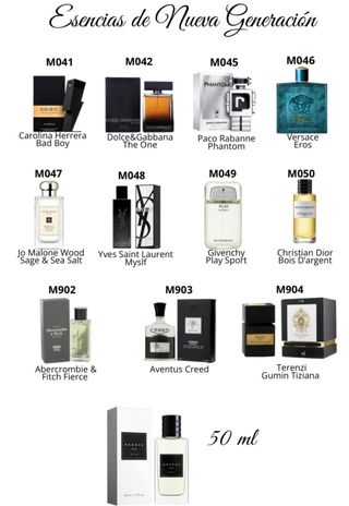 Perfumes con un 20% de aceite esencial.