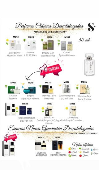 Perfumes con un 20% de aceite esencial.