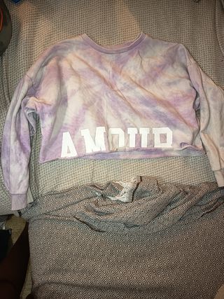 Suéter tie-dye cropped AMOUR