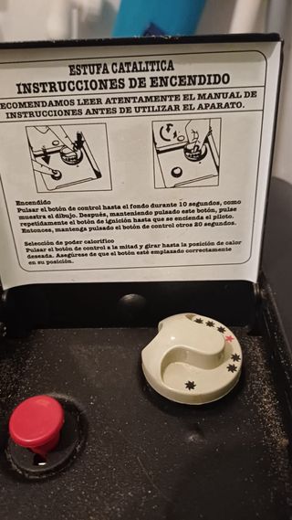 Estufa Primagaz negra. Venta en Santa Pola, Elche.