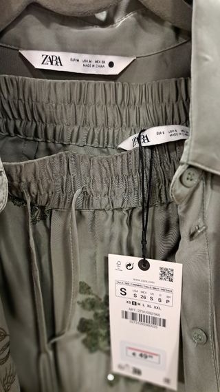 Traje pijamero Zara - Verde Oliva