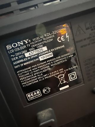 Sony Bravia 32" Gris en perfecto estado.