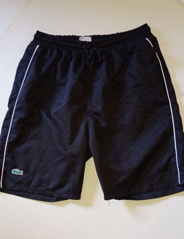 Short deportivo Lacoste negro- Talla L