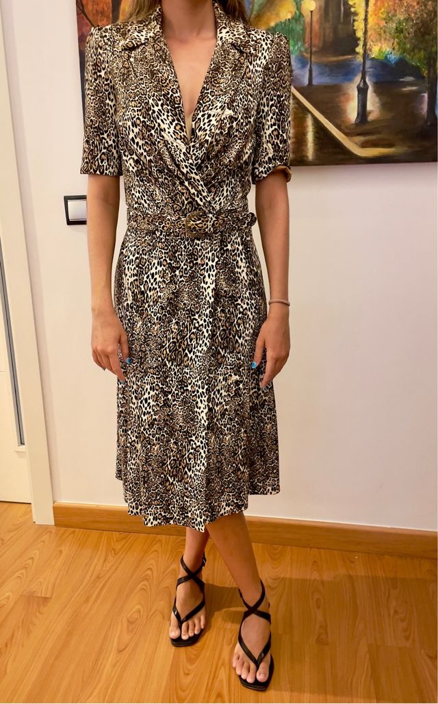 Vestido Elisabeth Franchi leopardo