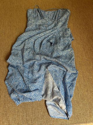Vestido Zara azul estampado