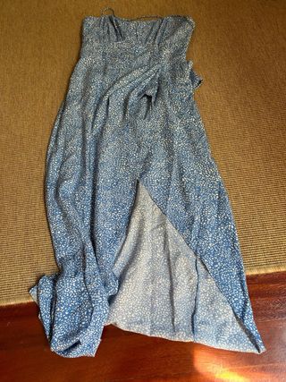 Vestido Zara azul estampado