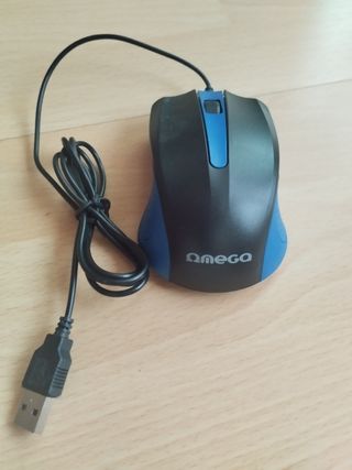 Ratón Óptico Omega - Negro/Azul