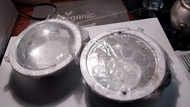 Lámpara techo blanca - metal y cristal