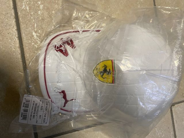 Cappellino Ferrari bianco/rosso