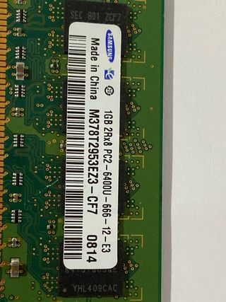 Memoria ram 1gb DDR2 800