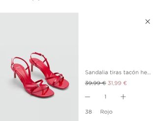 Sandalias rojas n°38