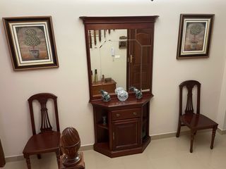 Recibidor madera caoba
