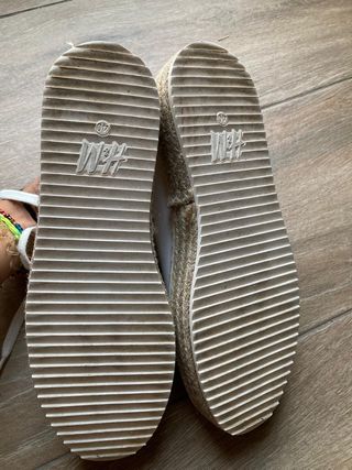Zapatillas blancas plataforma esparto