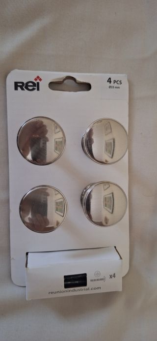 4 Puxadores Cromados - 33mm