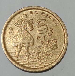 Moneda 5 Ptas La Rioja