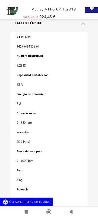 Martillo demoledor Stayer MH 6 CK 4 Funciones