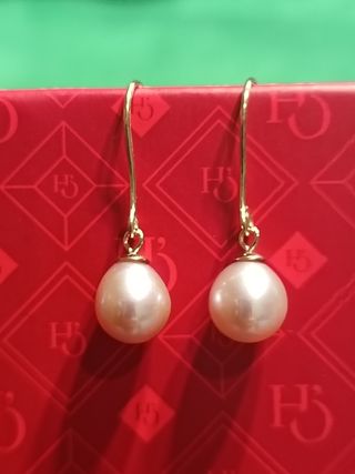 Pendientes oro 9k perlas cultivadas