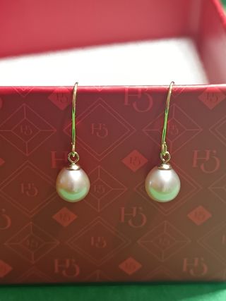 Pendientes oro 9k perlas cultivadas