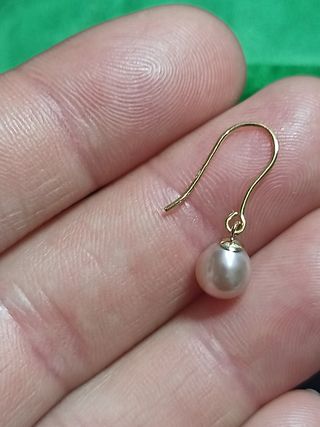 Pendientes oro 9k perlas cultivadas