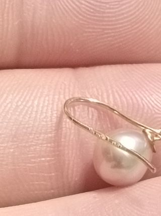 Pendientes oro 9k perlas cultivadas